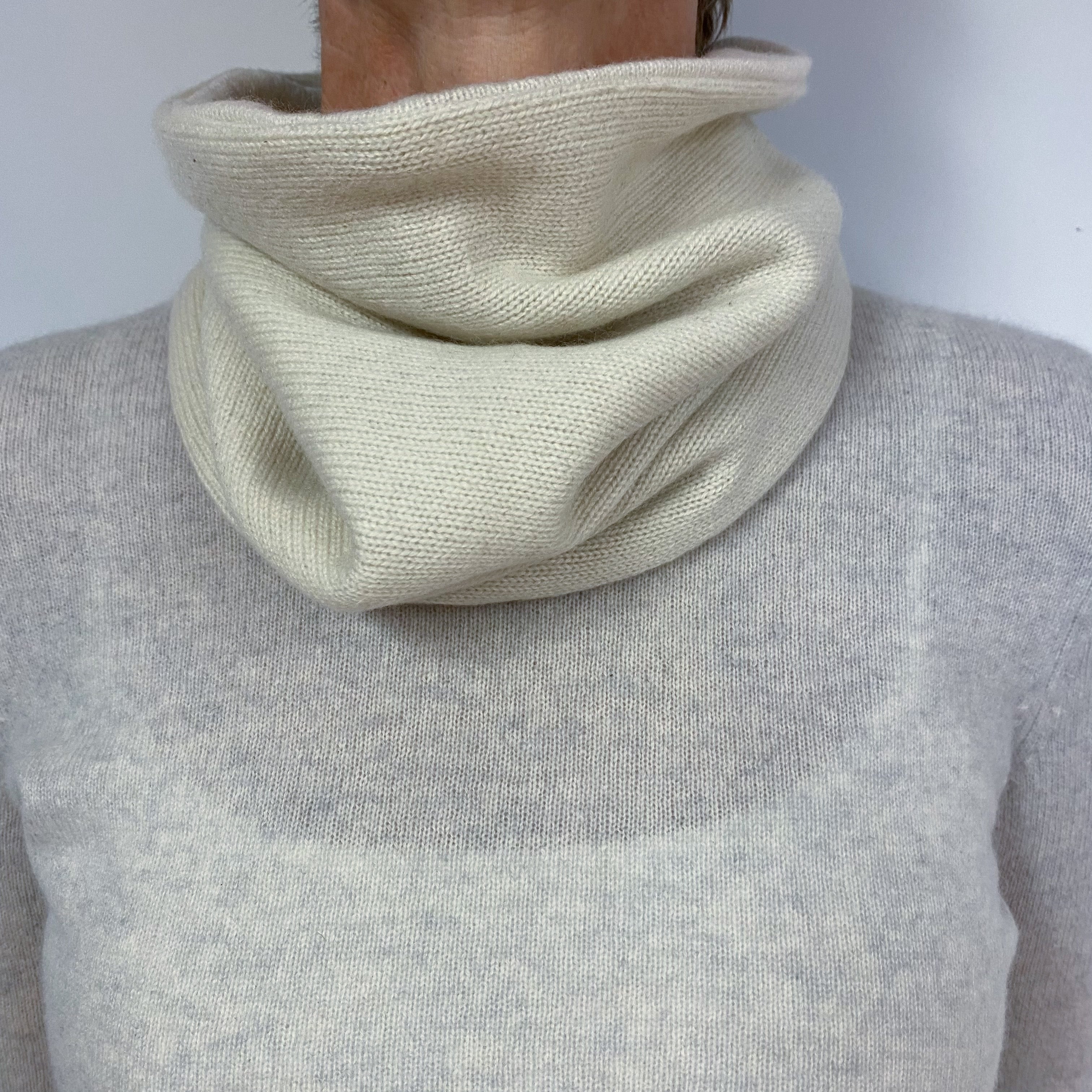 Winter White Luxury Double Layered Snood