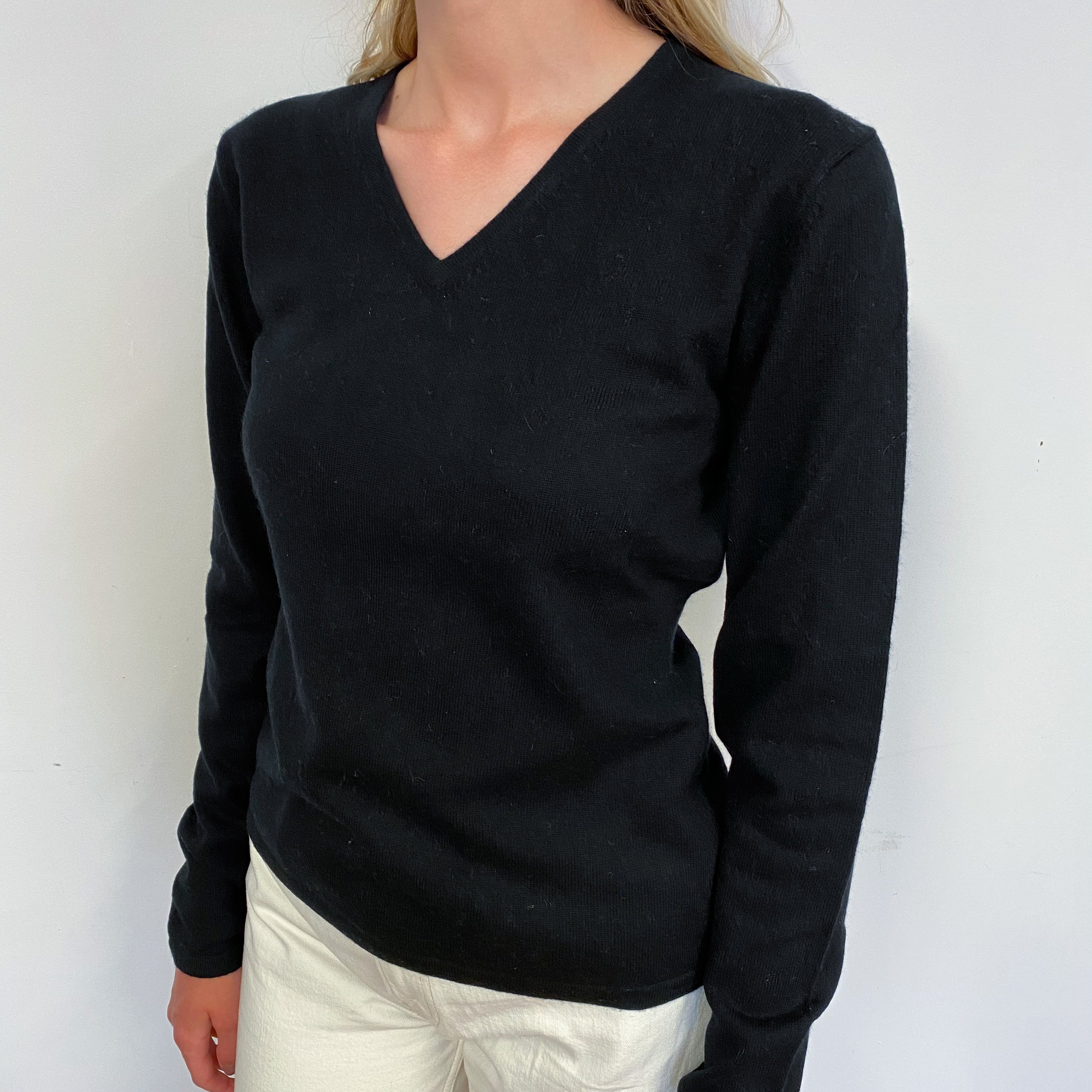 Black V Neck Jumper Small