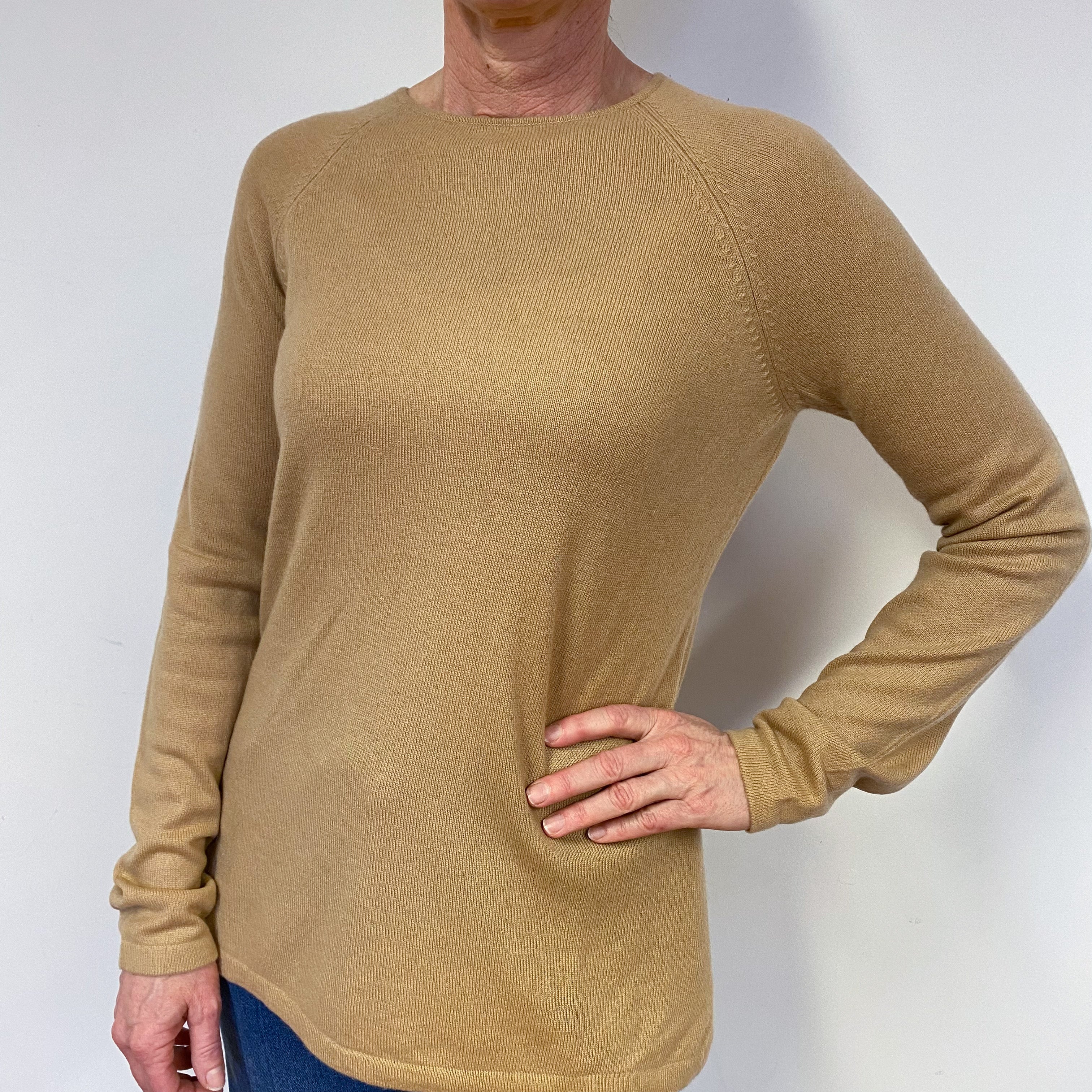 Butterscotch Brown Crew Neck Jumper Medium