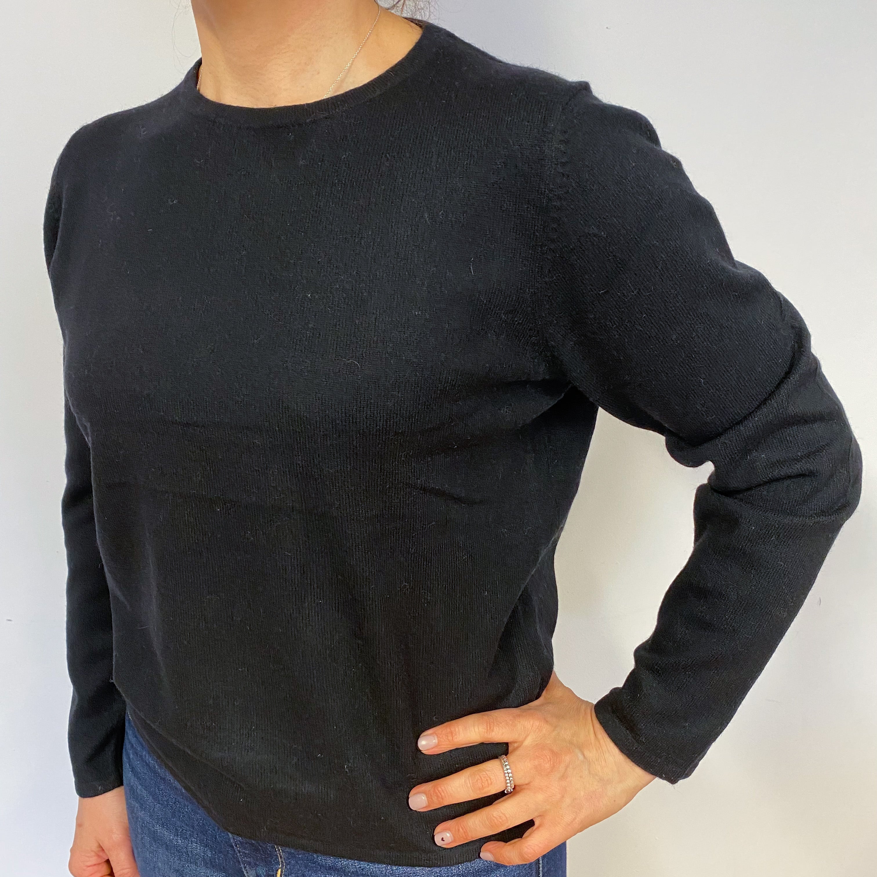 Black Crew Neck Jumper Large