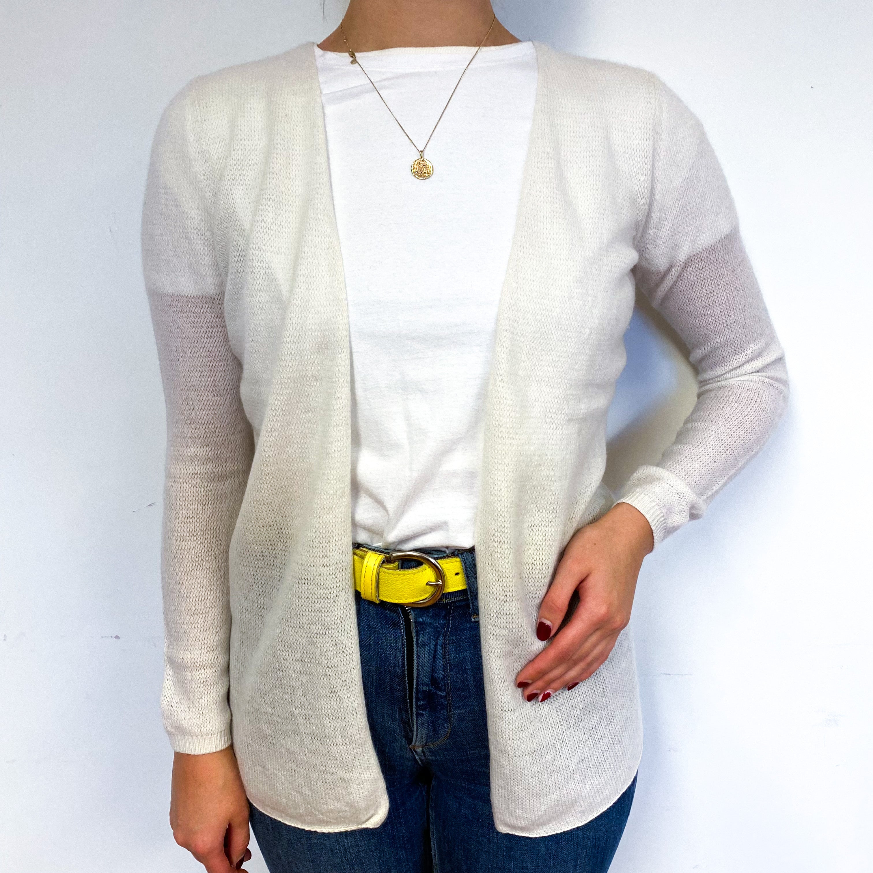 Ivory Summer Weight Cardigan Small