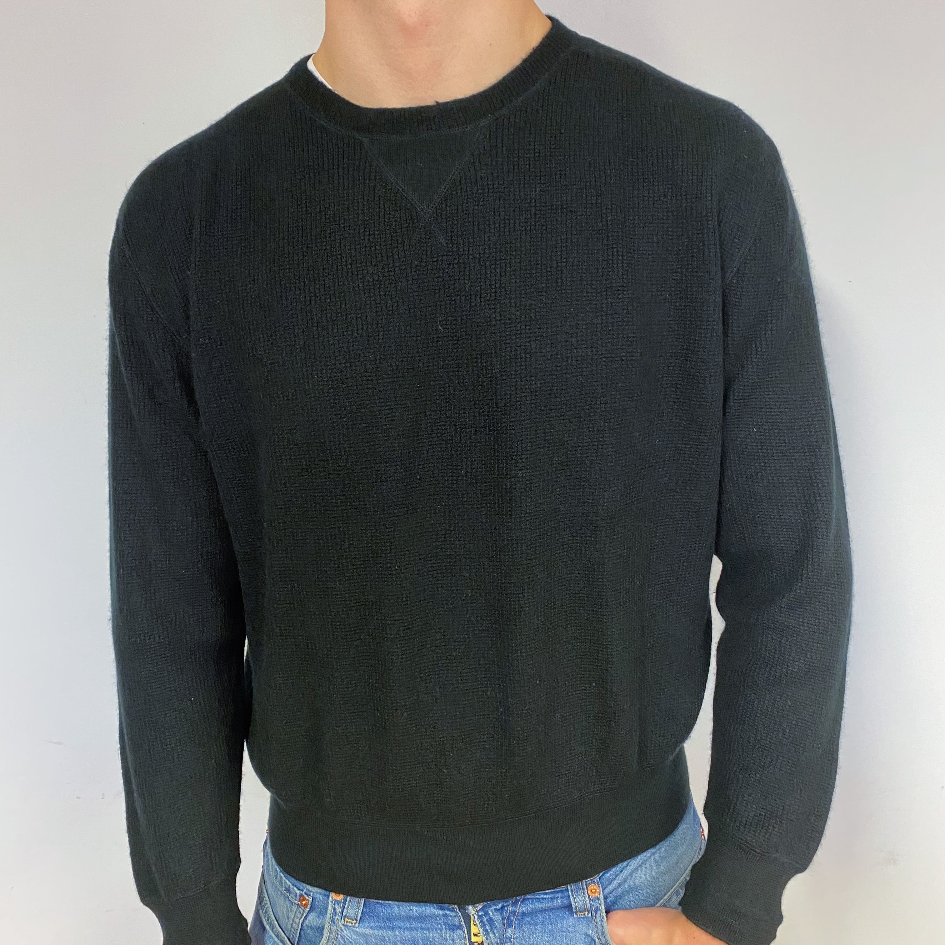 Men’s Vintage Ralph Lauren Black Crew Neck Jumper XXLarge