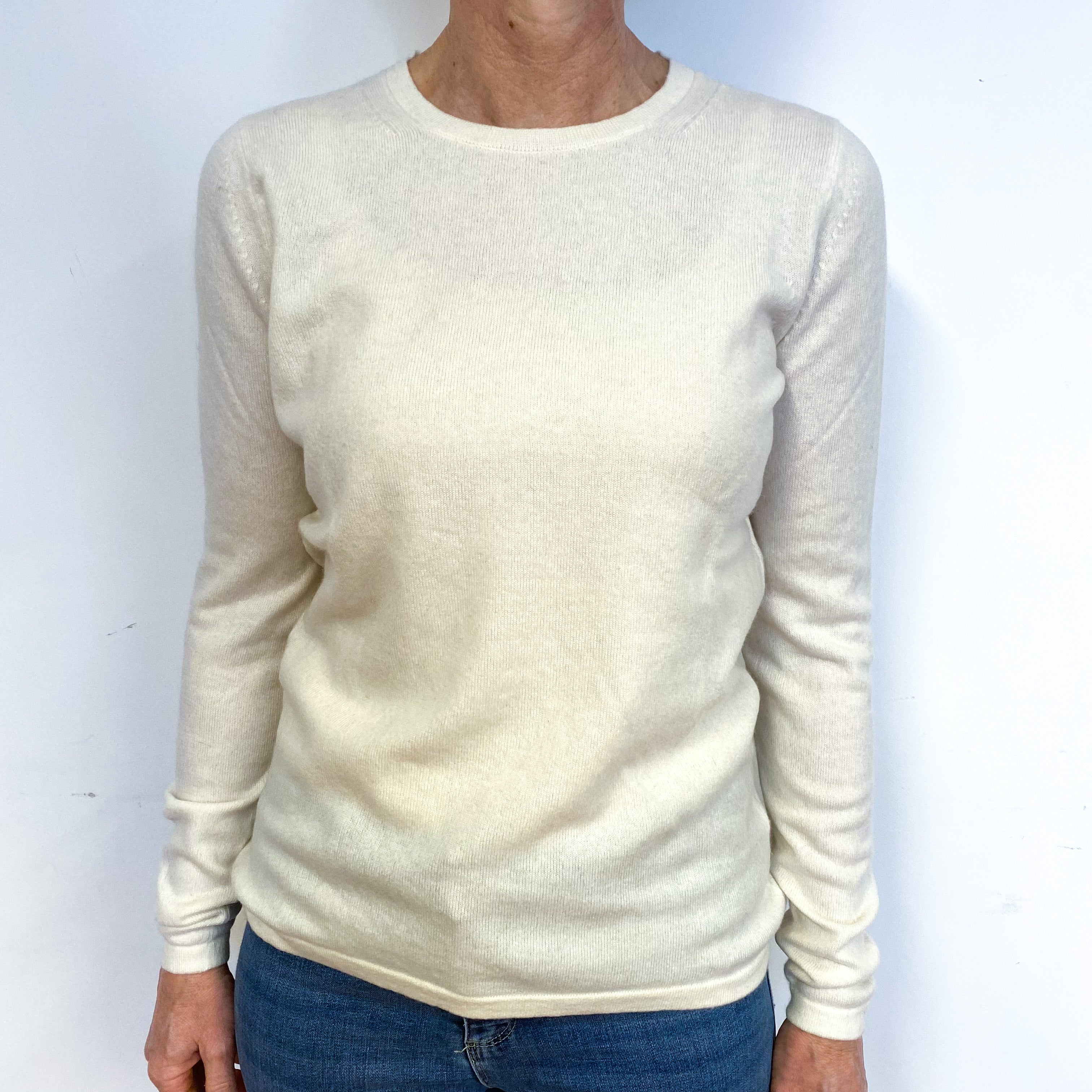 Cream Cashmere Crew Neck Jumper Medium