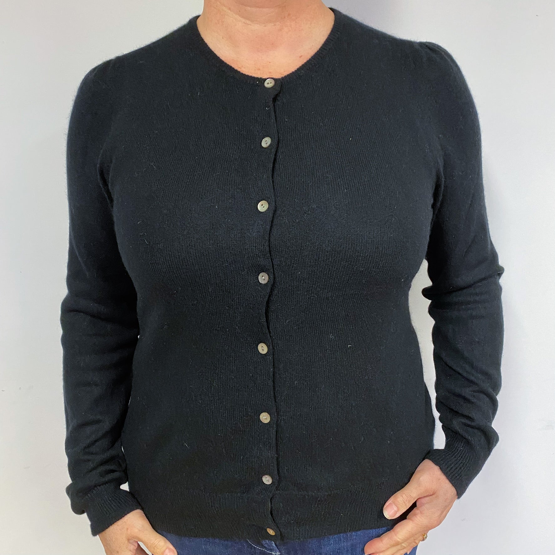 Black Cashmere Cardigan Large